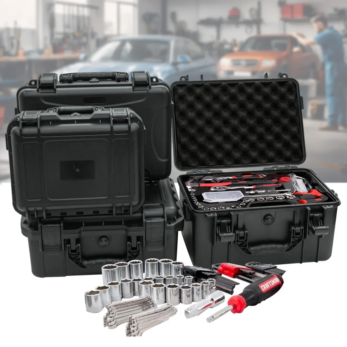 Fish Finder Case - 1 adet önceden kesilmiş sünger parçalı