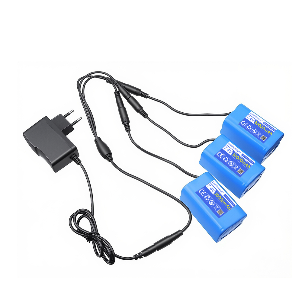 7.4V 30000mAh pil ile USB şarj - Fish Finder Charger incelemesi ve fiyatı