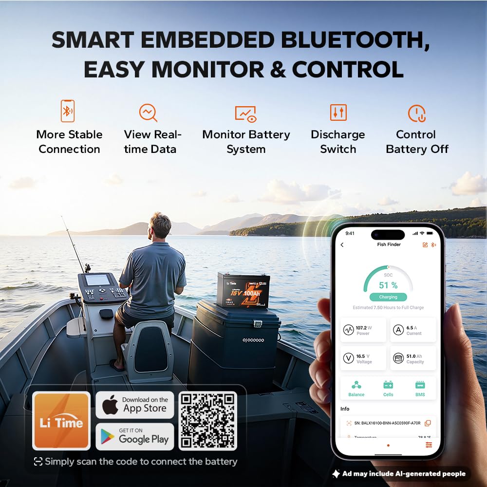 16V 100Ah Grup 27 LiFePO4 Pil, - Fish Finder Charger incelemesi ve fiyatı